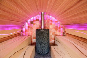 Sauna poêle pierre volcanique