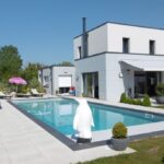 Piscine béton Liner gris