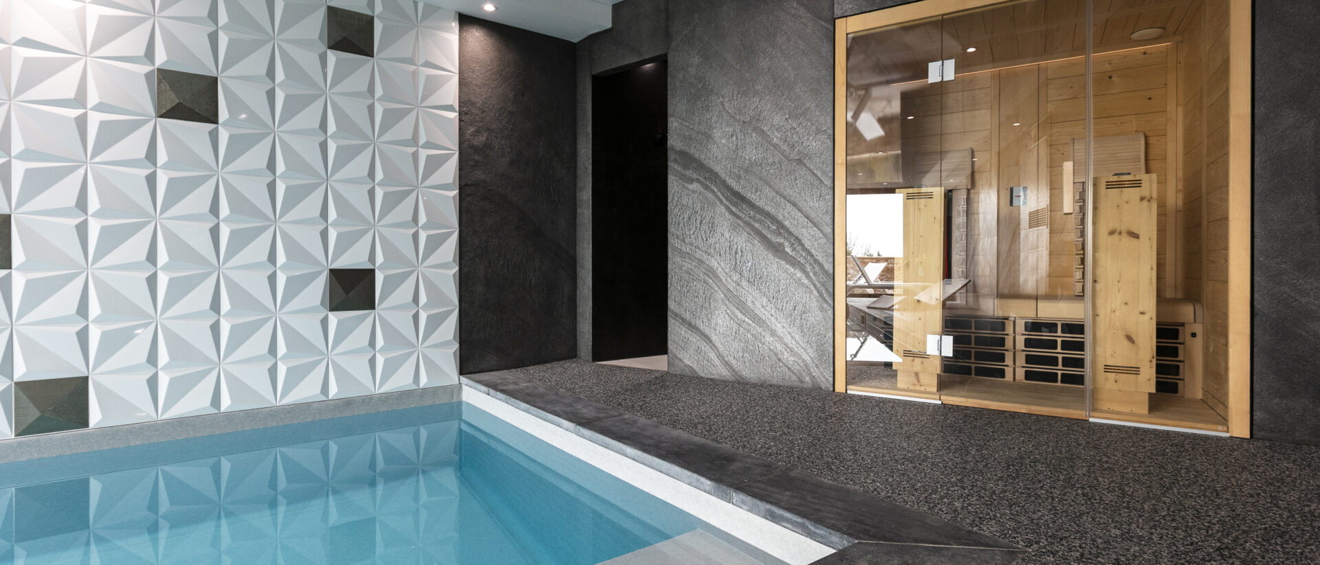 Pièce bien être - Piscine et sauna